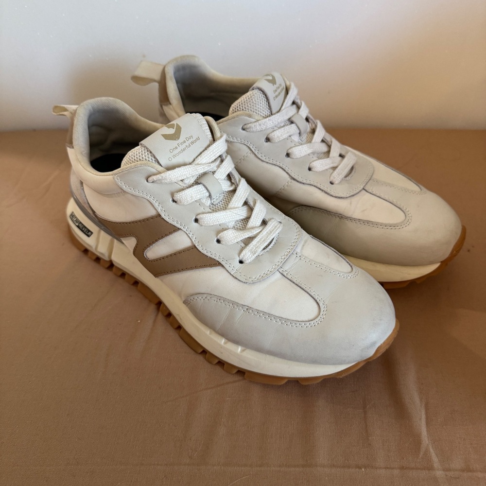 Chunky Sneakers Neutral Colorblock Cushioned Athletic Walking Shoes